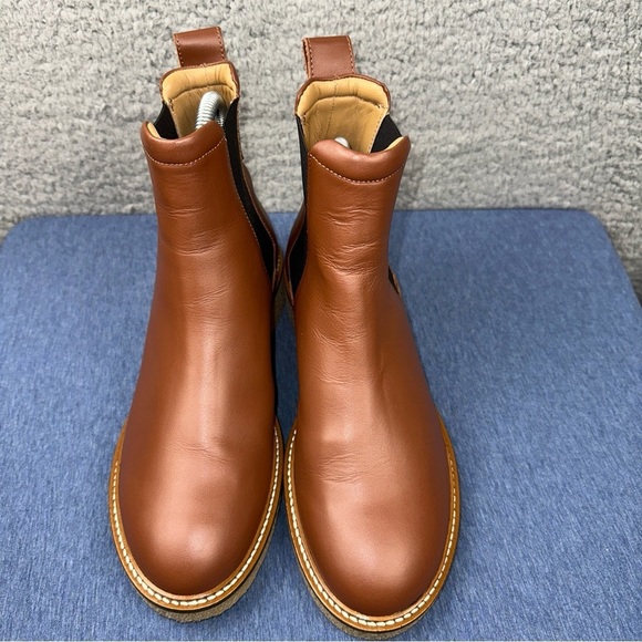 Everlane Shoes The Chelsea Womens 7 Brown Tobacco Round Toe Leather Upper Boot - Picture 4 of 10